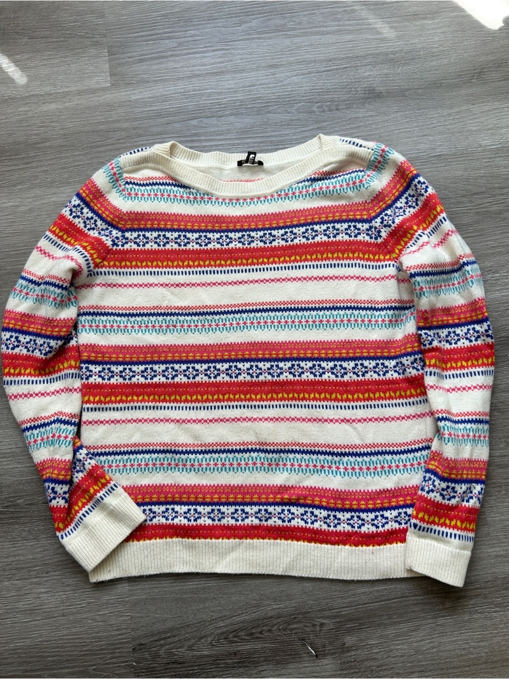 Talbots colorful fair isle sweater - size L